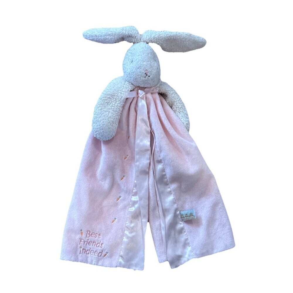 Bunnies By The Bay Best Friends Indeed White Bunny Pink Security Blanket Lovey